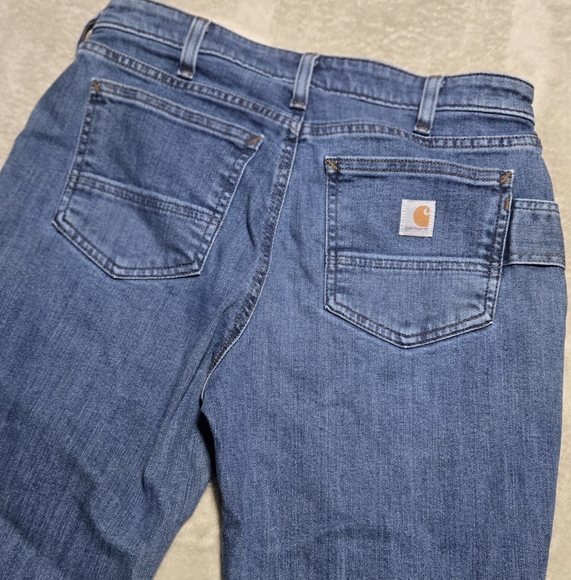 Carhartt Womens Relaxed Fit Classic Straight Leg Denim Jeans Sz 6 (W31) Workwear - Picture 3 of 8